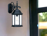Petite Matte Black Domed Hanging Lantern Wall Light - Homeroots - Flyclothing LLC