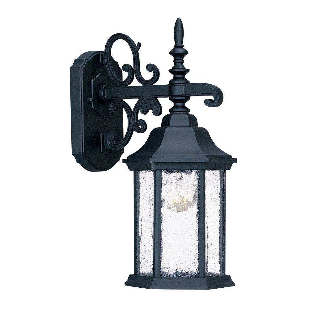 Narrow Matte Black Domed Hanging Lantern Wall Light - Homeroots - Flyclothing LLC