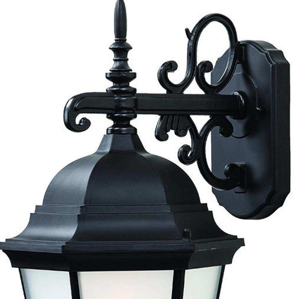 Matte Black Domed Hanging Lantern Wall Light - Homeroots - Flyclothing LLC
