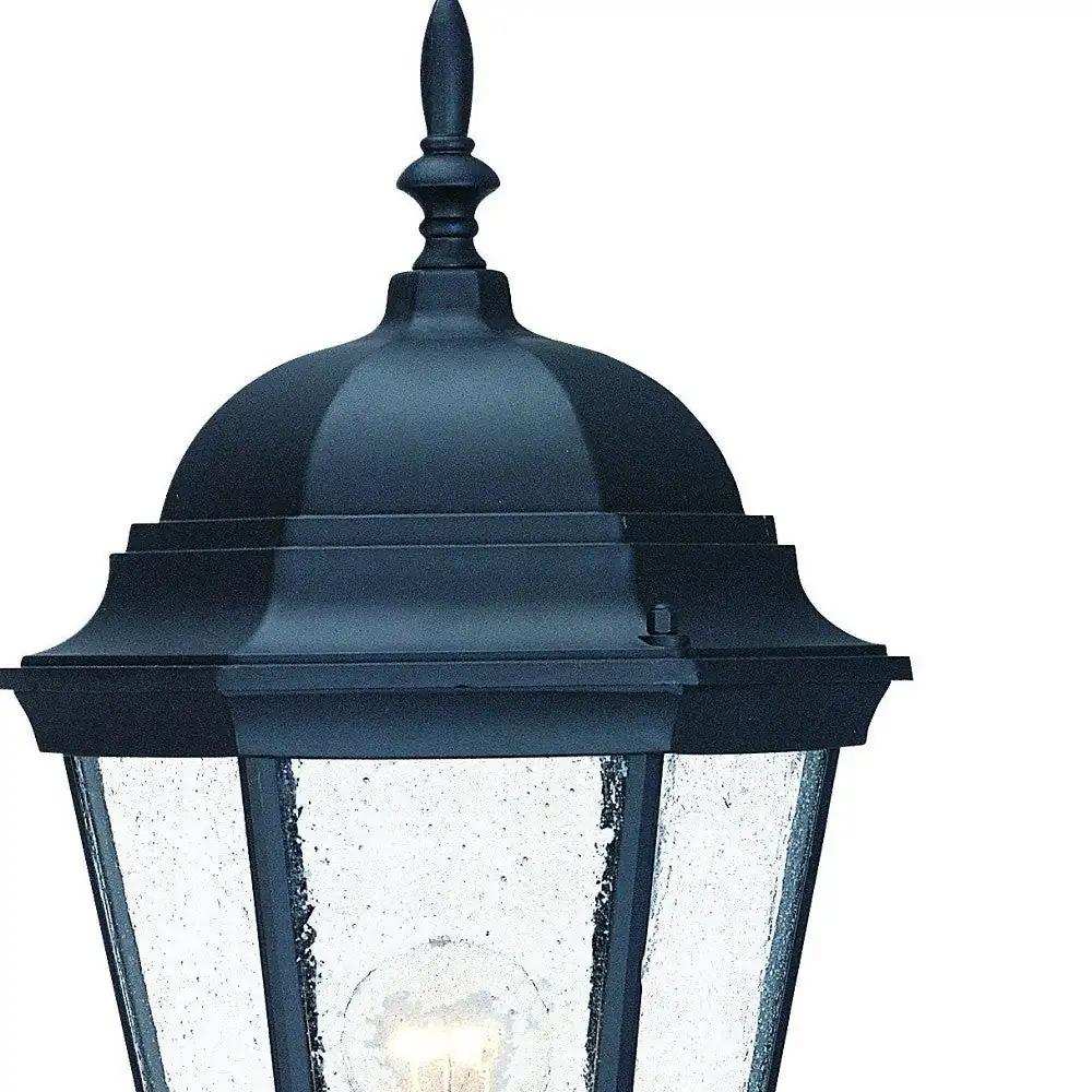 Matte Black Swing Arm Glass Lantern Wall Light - Homeroots - Flyclothing LLC