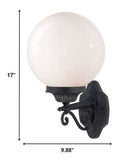 Matte Black Round Acrylic Globe Wall Sconce - Homeroots - Flyclothing LLC
