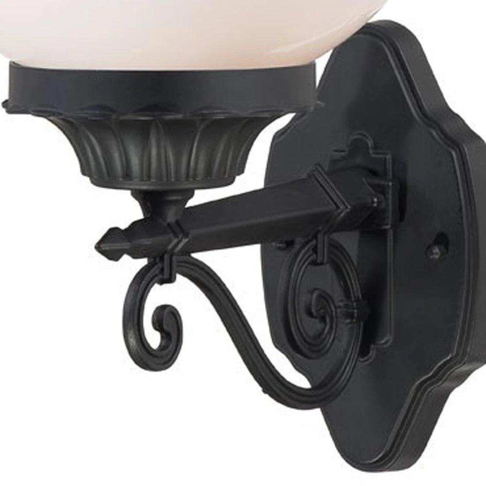 Matte Black Round Acrylic Globe Wall Sconce - Homeroots - Flyclothing LLC