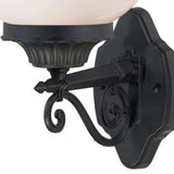 Matte Black Round Acrylic Globe Wall Sconce - Homeroots - Flyclothing LLC