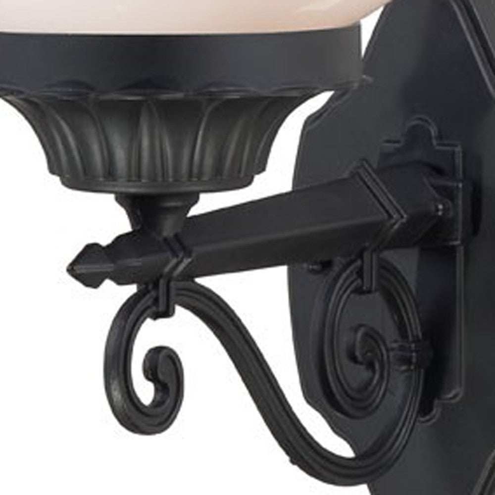 Matte Black Round Acrylic Globe Wall Sconce - Homeroots - Flyclothing LLC