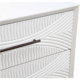 White Groovy 1 Drawer Wood Nightstand - Homeroots - Flyclothing LLC
