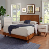 26" White Two Drawer Wood Nightstand - Homeroots - Flyclothing LLC