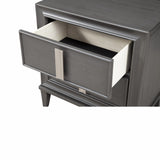 29" Dark Gray Two Drawer Contemporary Wood Nightstand - Homeroots - Flyclothing LLC