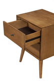 Brown Century Modern Wood 2 Drawer Nightstand - Homeroots - Flyclothing LLC