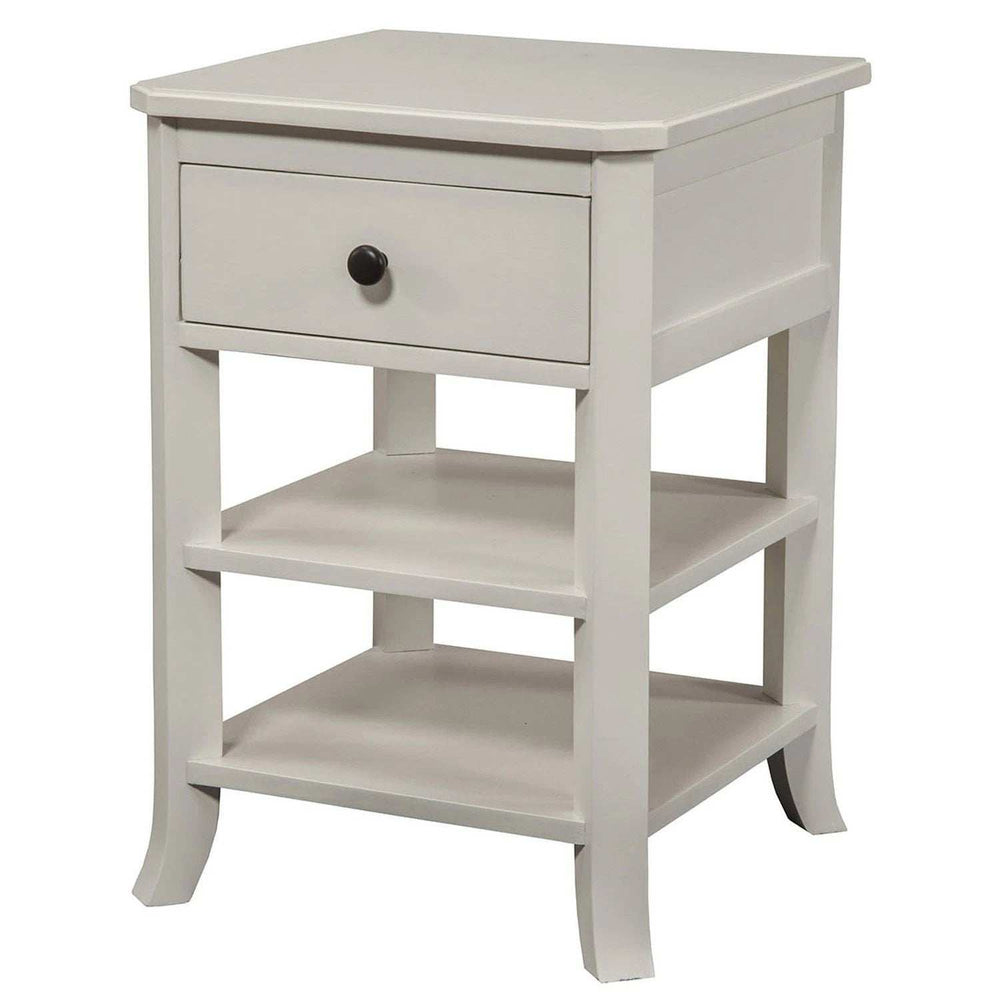 Mahogany White One Drawer Flair Nightstand - Homeroots - Flyclothing LLC
