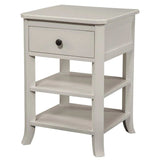 Mahogany White One Drawer Flair Nightstand - Homeroots - Flyclothing LLC