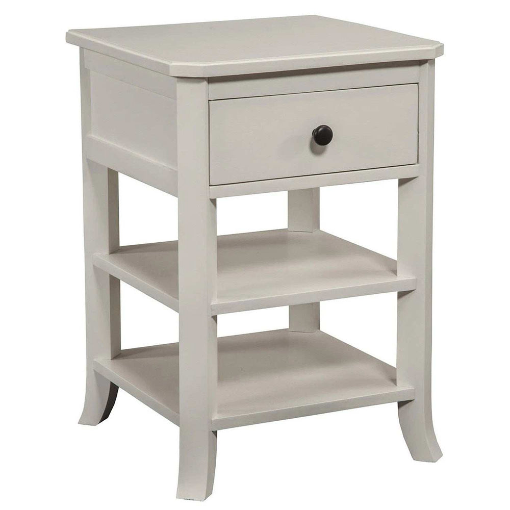 Mahogany White One Drawer Flair Nightstand - Homeroots - Flyclothing LLC