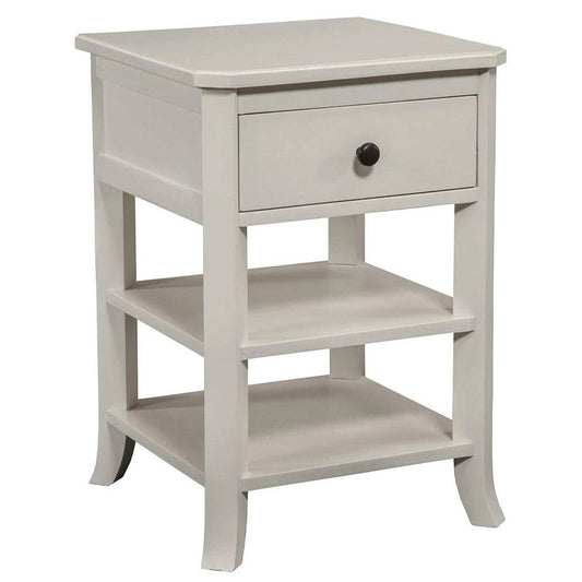 Mahogany White One Drawer Flair Nightstand - Homeroots - Flyclothing LLC