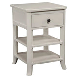 Mahogany White One Drawer Flair Nightstand - Homeroots - Flyclothing LLC