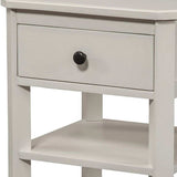 Mahogany White One Drawer Flair Nightstand - Homeroots - Flyclothing LLC