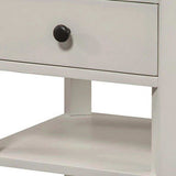Mahogany White One Drawer Flair Nightstand - Homeroots - Flyclothing LLC