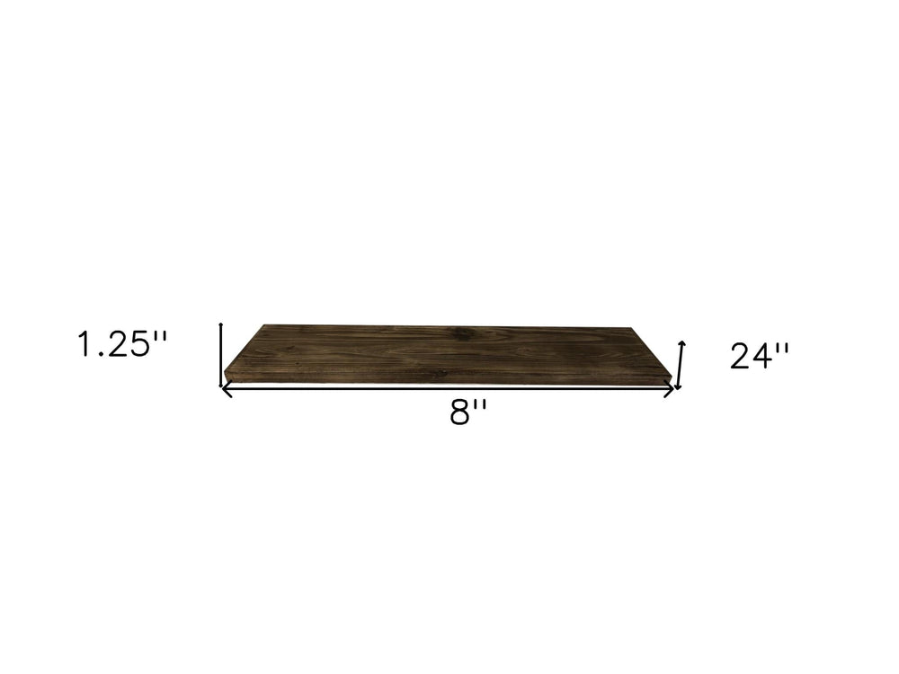24" Solid Wood Wall-Mounted Shelving Unit - Homeroots - Flyclothing LLC