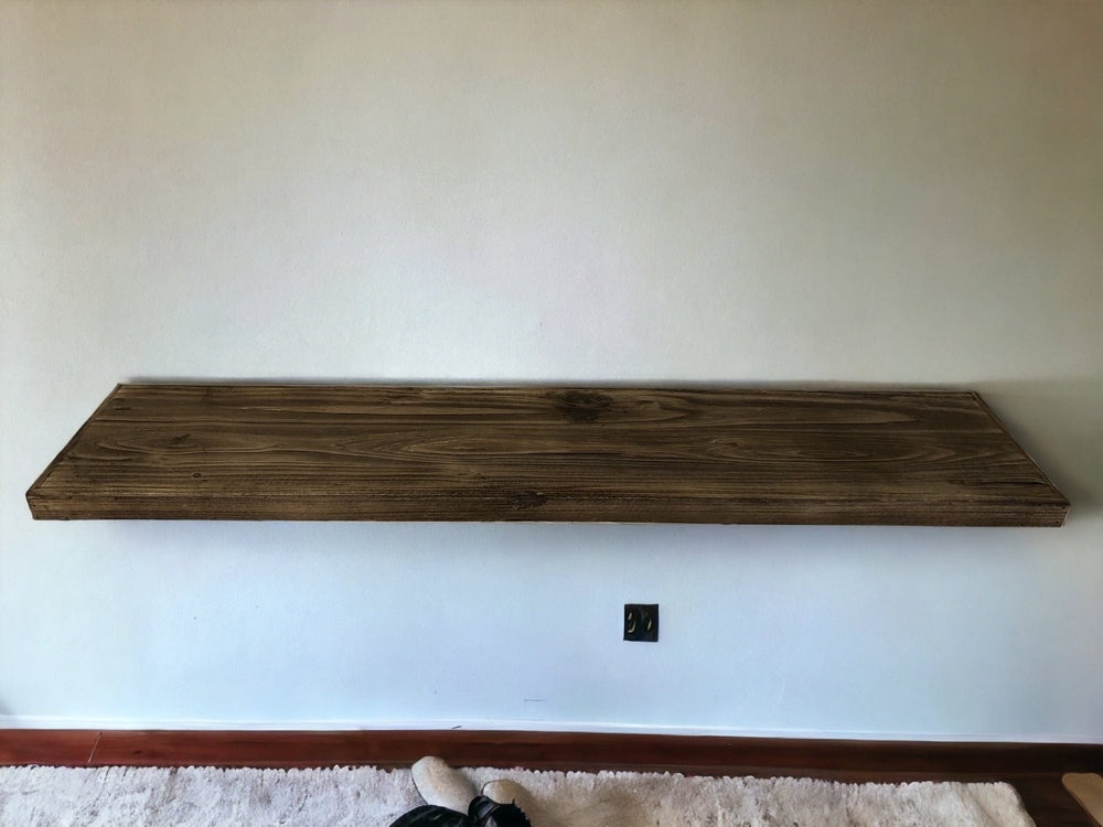 24" Solid Wood Wall-Mounted Shelving Unit - Homeroots - Flyclothing LLC