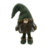 Dark Green and Plaid Fabric Gnome - Homeroots - Flyclothing LLC