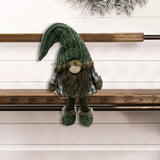 Dark Green and Plaid Fabric Gnome - Homeroots - Flyclothing LLC