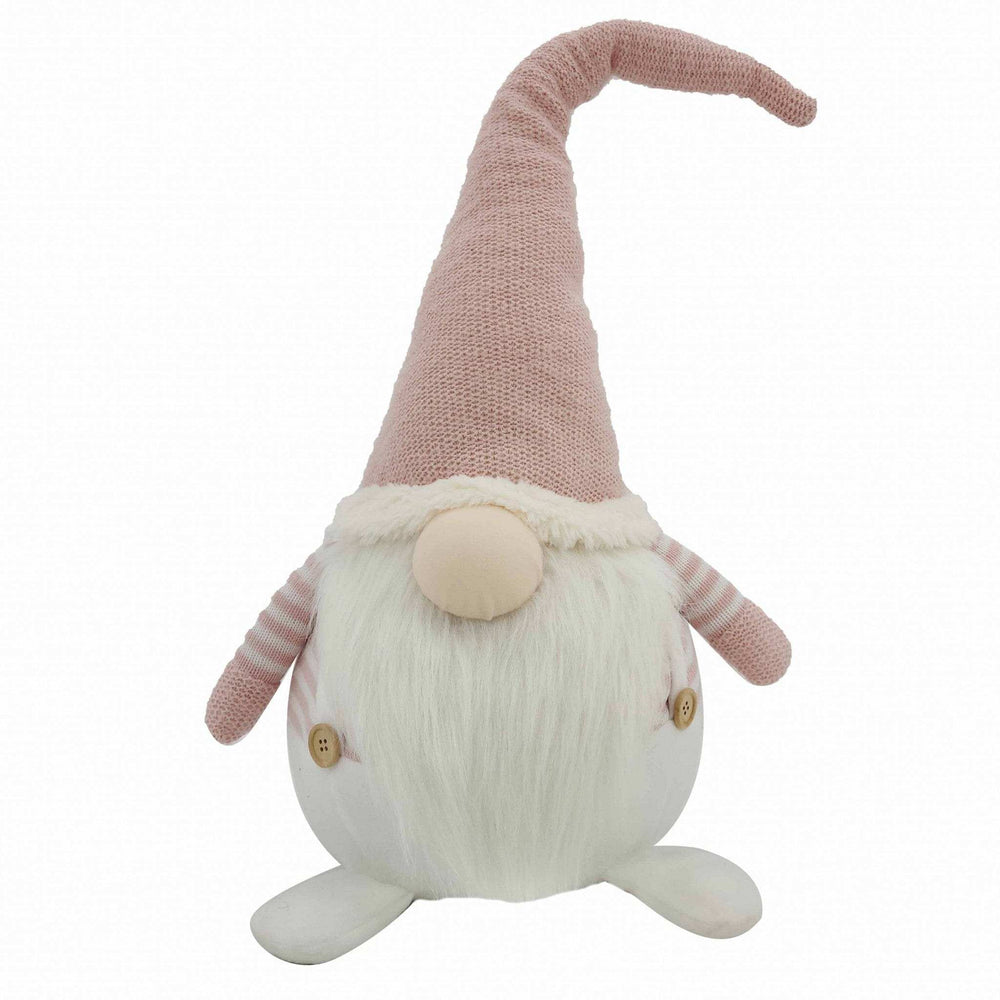 White and Pink Stripe Chubby Gnome - Homeroots - Flyclothing LLC