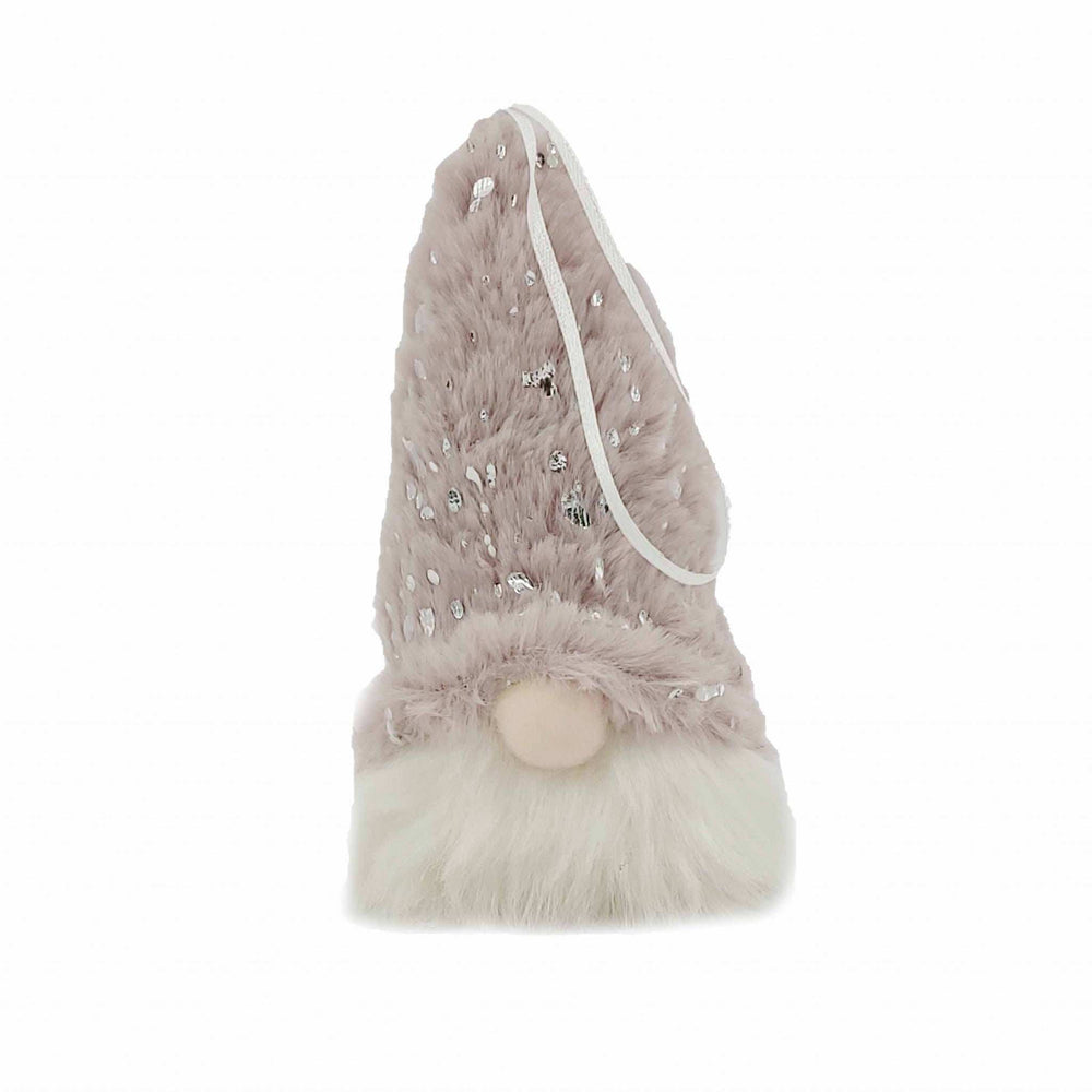 Fluffy Pink and Silver Hanging Light Up Gnome - Homeroots - Flyclothing LLC