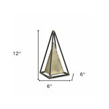 Narrow Metal Triangular Decorative Sculpture - Homeroots - Flyclothing LLC