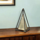 Narrow Metal Triangular Decorative Sculpture - Homeroots - Flyclothing LLC