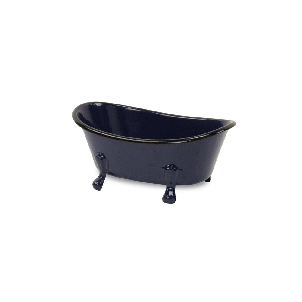 Navy Blue Metal Bath Tub Sculpture - Homeroots - Flyclothing LLC