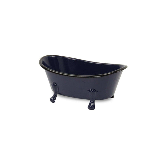Navy Blue Metal Bath Tub Sculpture - Homeroots - Flyclothing LLC