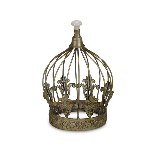 10" Bronze Metal Hand Painted Decorative Crown - Homeroots