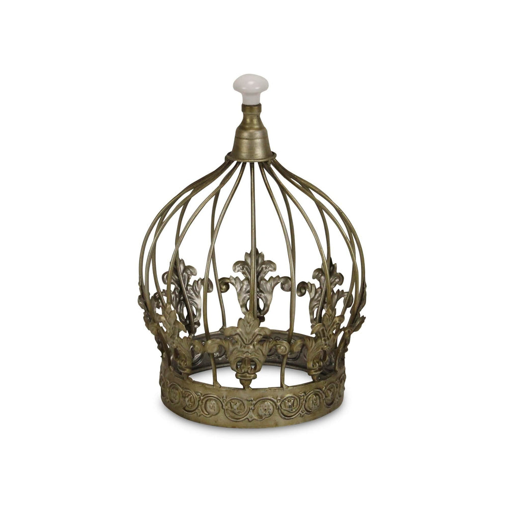 10" Bronze Metal Hand Painted Decorative Crown - Homeroots - Flyclothing LLC