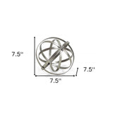 8" Speckled Gray Metal Orb Decorative Tabletop Sculpture - Homeroots - Flyclothing LLC