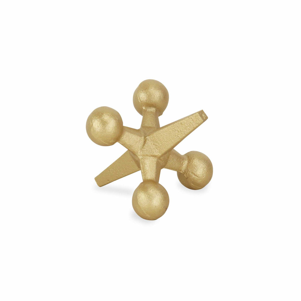Petite Gold Jack Shaped Decorative Sculpture - Homeroots - Flyclothing LLC