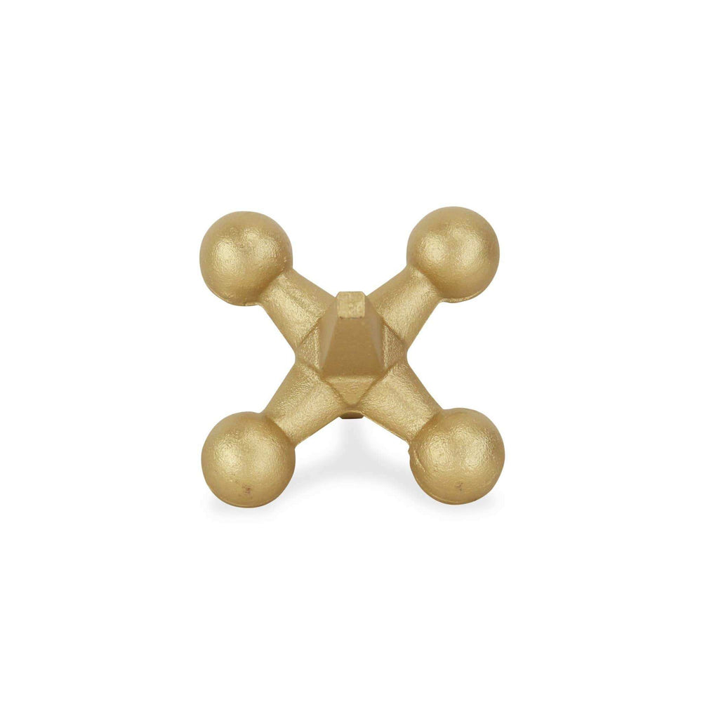 Petite Gold Jack Shaped Decorative Sculpture - Homeroots - Flyclothing LLC