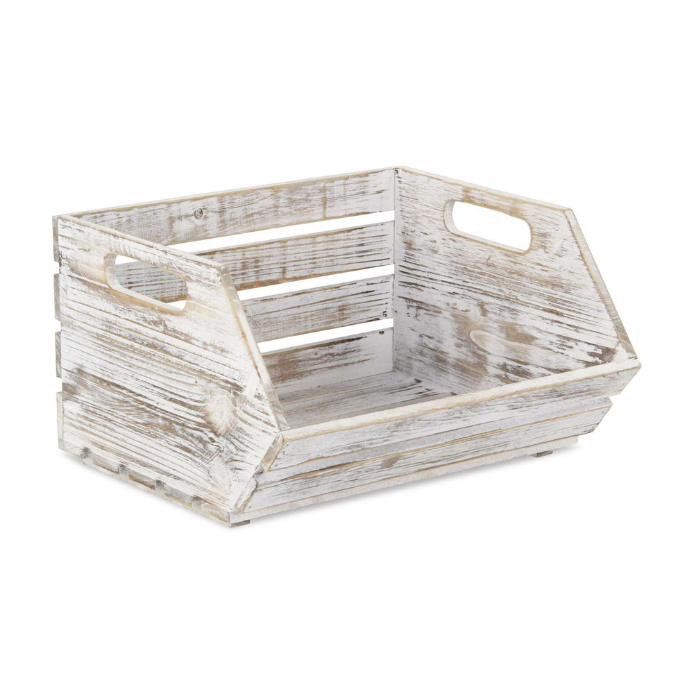 Distressed Gray Wooden Storage Box - Homeroots - Flyclothing LLC