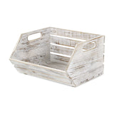 Distressed Gray Wooden Storage Box - Homeroots - Flyclothing LLC