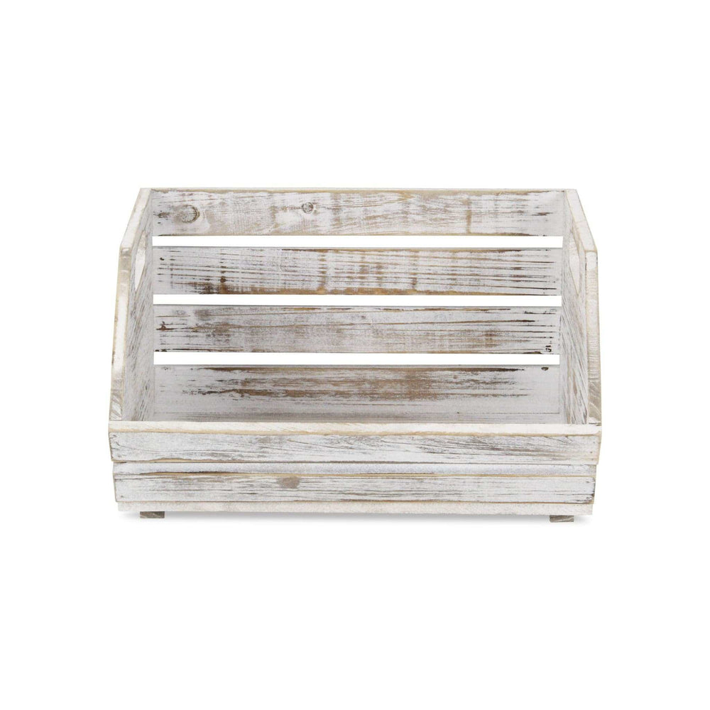Distressed Gray Wooden Storage Box - Homeroots - Flyclothing LLC