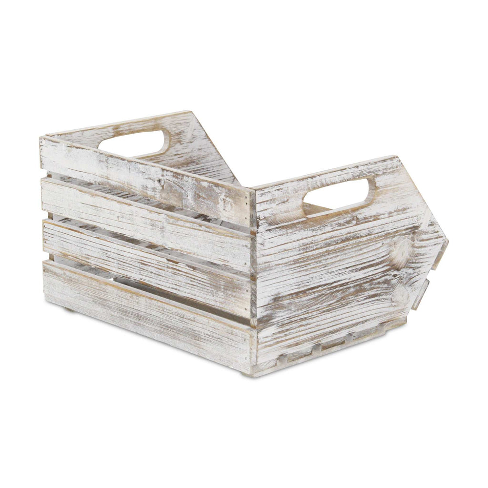 Distressed Gray Wooden Storage Box - Homeroots - Flyclothing LLC
