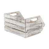 Distressed Gray Wooden Storage Box - Homeroots - Flyclothing LLC
