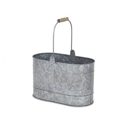 Farmhouse Galvanized Metal Bucket - Homeroots - Flyclothing LLC
