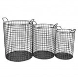 Set of Three Metal Wire Storage Baskets - Homeroots - Flyclothing LLC