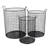 Set of Three Metal Wire Storage Baskets - Homeroots - Flyclothing LLC