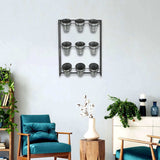 Nine Pot Metal Framed Wall Planter - Homeroots - Flyclothing LLC