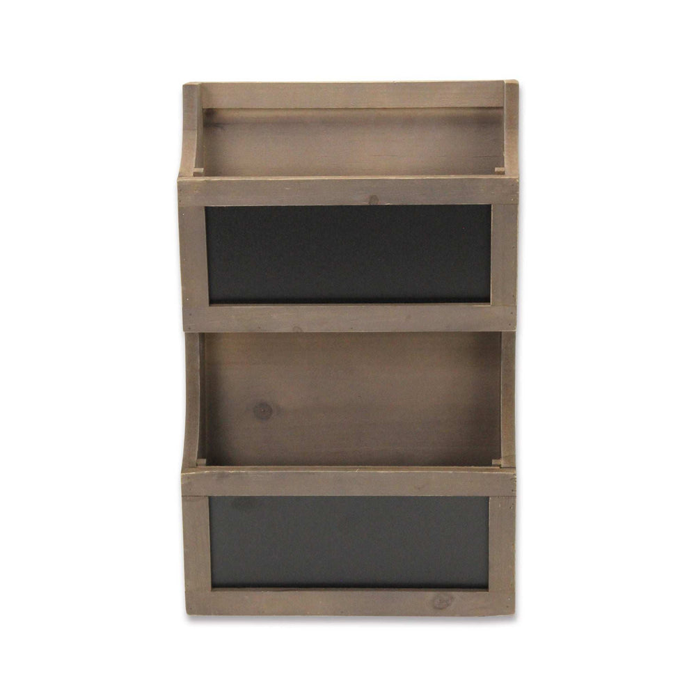 Two Tier Wooden Chalkboard Wall Storage - Homeroots - Flyclothing LLC