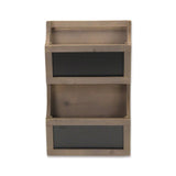 Two Tier Wooden Chalkboard Wall Storage - Homeroots - Flyclothing LLC