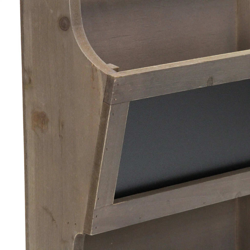 Two Tier Wooden Chalkboard Wall Storage - Homeroots - Flyclothing LLC
