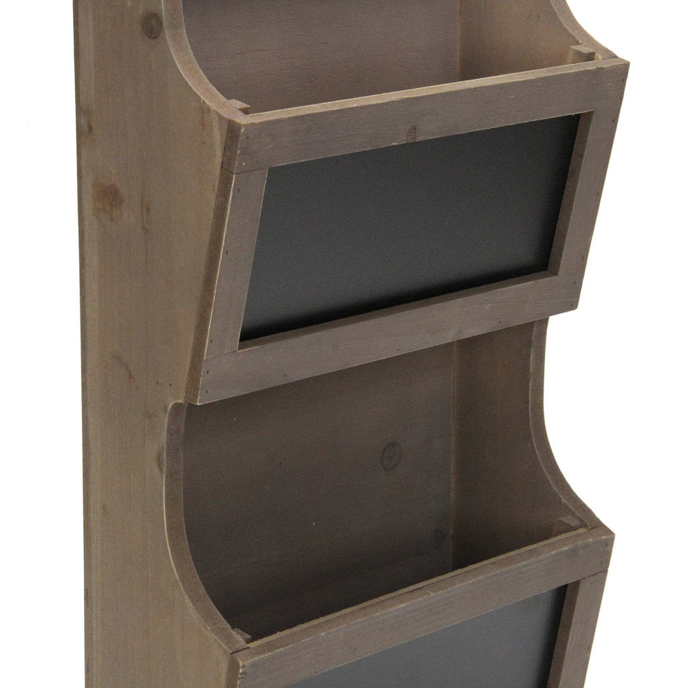 Two Tier Wooden Chalkboard Wall Storage - Homeroots - Flyclothing LLC