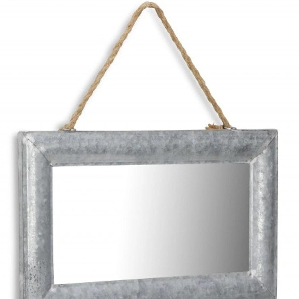 9" Silver Metal Framed Accent Mirror - Homeroots - Flyclothing LLC
