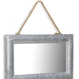 9" Silver Metal Framed Accent Mirror - Homeroots - Flyclothing LLC