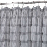 Gray Modern Striped Crinkle Shower Curtain - Homeroots - Flyclothing LLC